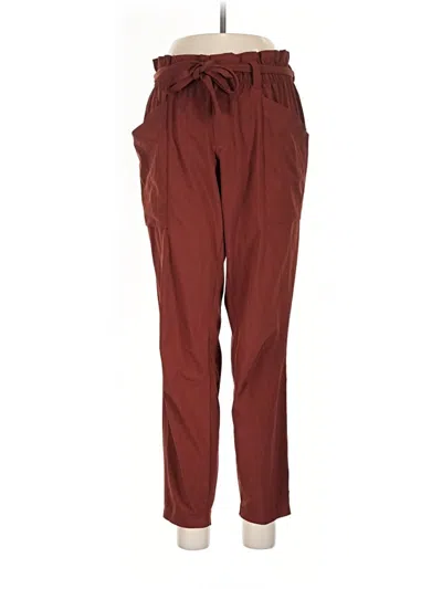 Pre-owned Athleta Casual Pants In Burgundy