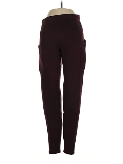 Pre-owned Athleta Casual Pants In Burgundy