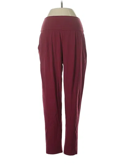Pre-owned Athleta Casual Pants In Burgundy