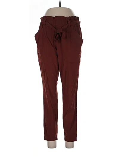 Pre-owned Athleta Casual Pants In Burgundy