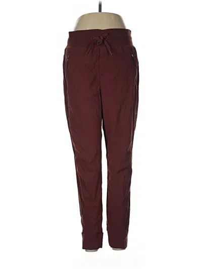 Pre-owned Athleta Casual Pants In Burgundy
