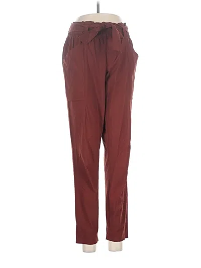 Pre-owned Athleta Casual Pants In Burgundy