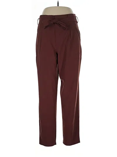 Pre-owned Athleta Casual Pants In Burgundy