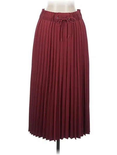 Pre-owned Athleta Casual Skirt In Burgundy