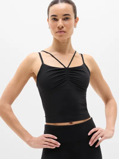 Athleta Cinch Cami Crop Bra In Black
