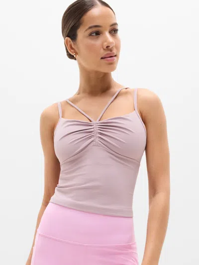Athleta Cinch Cami Crop Bra In Pink