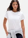 Athleta Classic Cotton Graphic Tee In Path Tee White