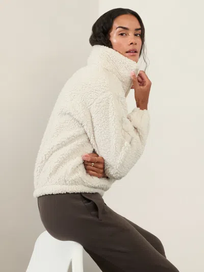 Athleta Cloud Fleece Sweatshirt In Bone