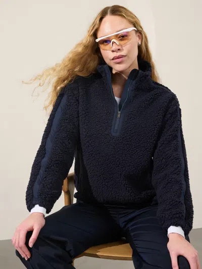 Athleta Cloud Fleece Sweatshirt In Navy