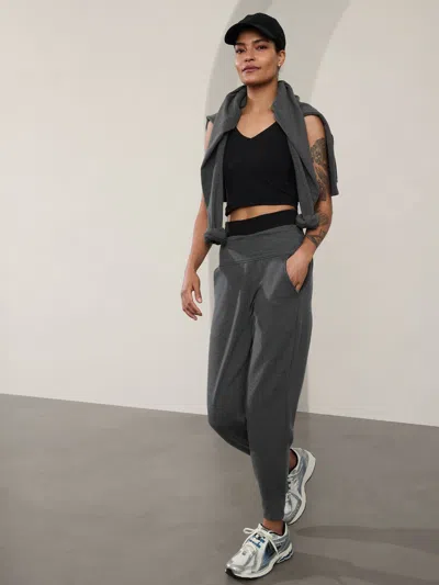 Athleta Coaster Luxe High Rise Jogger In Charcoal Grey Heather