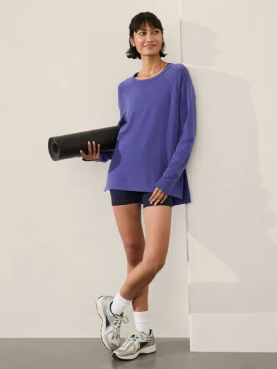 Athleta Coaster Luxe Recover Sweatshirt In Dusk