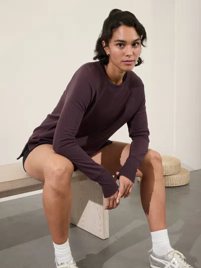 Athleta Coaster Luxe Recover Sweatshirt In Iris