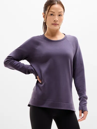 Athleta Coaster Luxe Recover Sweatshirt In Purple