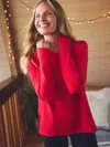 Athleta Coaster Luxe Recover Sweatshirt In Red