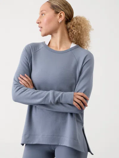 Athleta Coaster Luxe Recover Sweatshirt In Shadow Blue