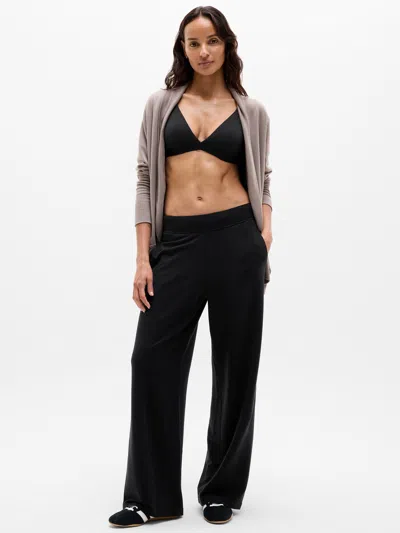Athleta Coaster Luxe Wide Leg Pant In Black