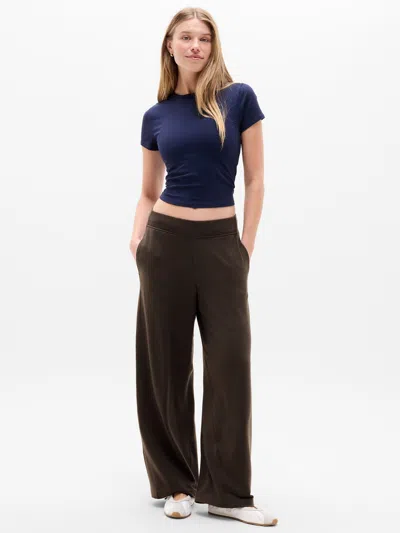 Athleta Coaster Luxe Wide Leg Pant In Truffle