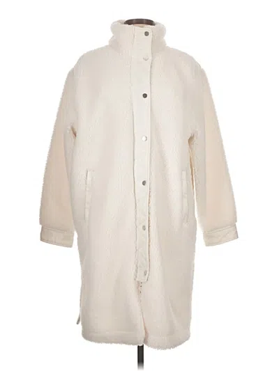 Pre-owned Athleta Coat In White