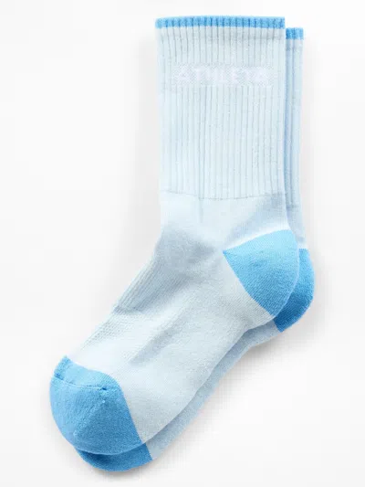 Athleta Colorblock Everyday Crew Sock In Blue