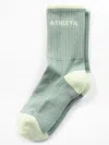 Athleta Colorblock Everyday Crew Sock In Green