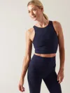 Athleta Conscious Crop Bra A-c In Navy