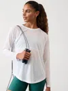 Shop Athleta Cooldown Top In Bright White