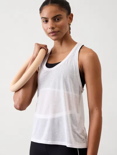 Athleta Cooldown Tank In Bright White