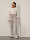 Athleta Cozy Karma High Rise Zip Pant In Feather