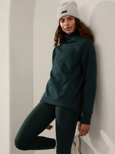 Athleta Cozy Karma Twist Neck Sweatshirt In Cypress