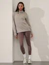 Athleta Cozy Karma Twist Neck Sweatshirt In Feather