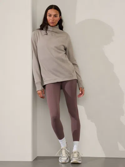 Athleta Cozy Karma Twist Neck Sweatshirt In Feather