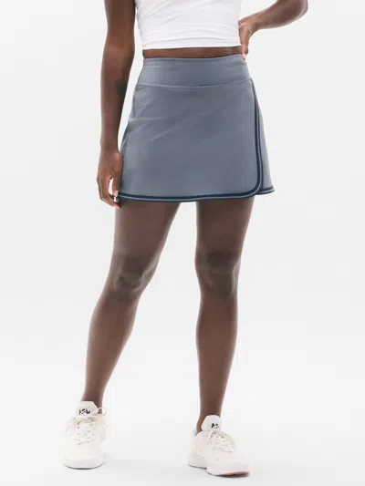 Athleta Crosscourt High Rise Tipped 14" Skort In Blue