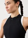 Athleta Crosstrain Zip Tank In Black