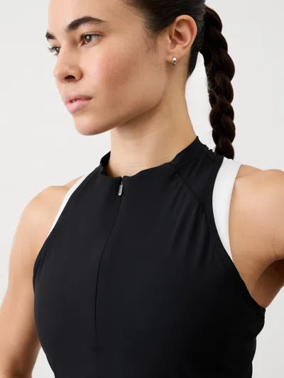 Athleta Crosstrain Zip Tank In Black