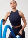 Athleta Crosstrain Zip Tank In Eclipse