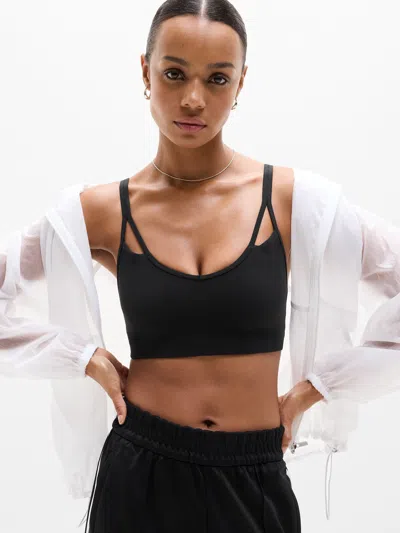 Athleta Cut Out Bra D-dd In Black