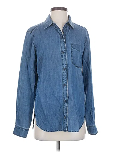 Pre-owned Athleta Denim Jacket In Blue