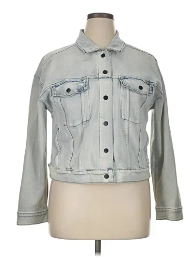 Pre-owned Athleta Denim Jacket In Gray
