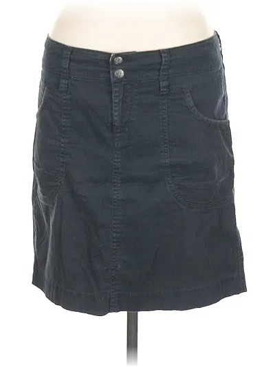 Pre-owned Athleta Denim Skirt In Black