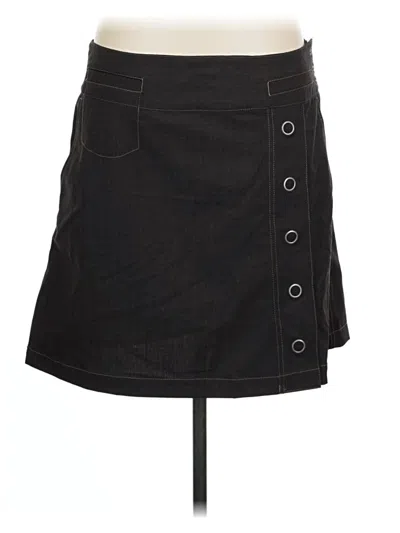 Pre-owned Athleta Denim Skirt In Black