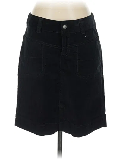 Pre-owned Athleta Denim Skirt In Black