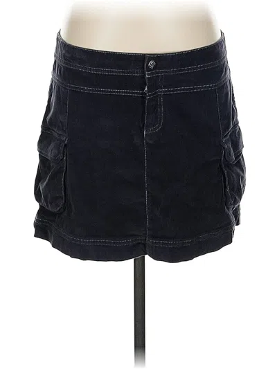 Pre-owned Athleta Denim Skirt In Gray