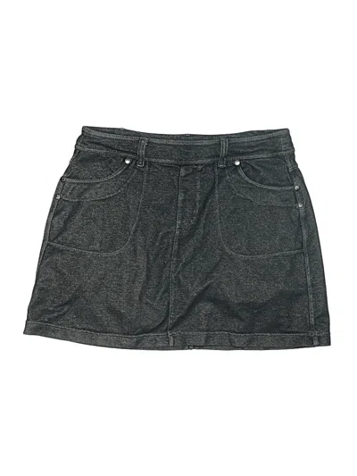 Pre-owned Athleta Denim Skirt In Gray