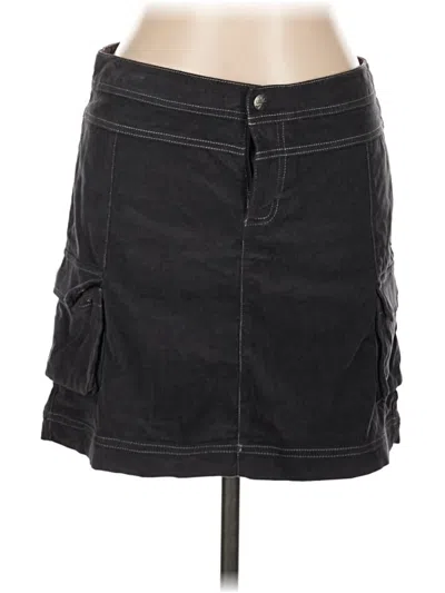 Pre-owned Athleta Denim Skirt In Gray