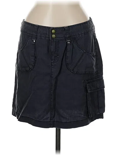 Pre-owned Athleta Denim Skirt In Gray