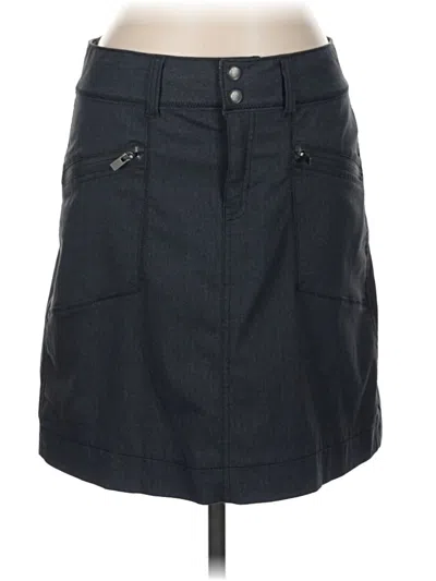 Pre-owned Athleta Denim Skirt In Gray