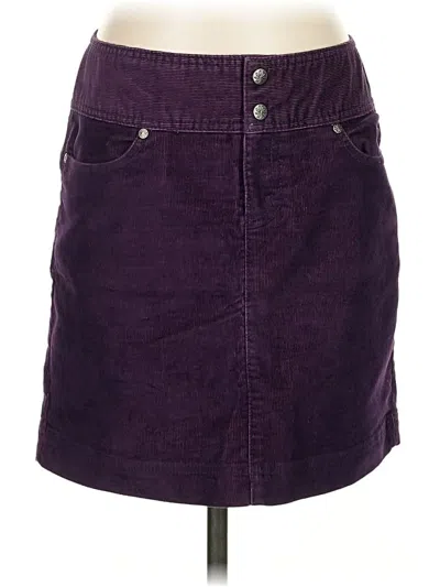 Pre-owned Athleta Denim Skirt In Purple