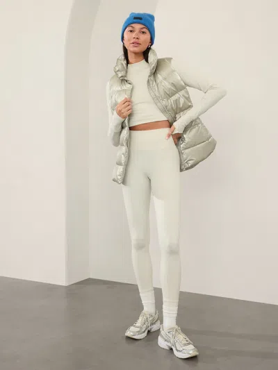 Athleta Downtown Shine Vest In Oyster Shine