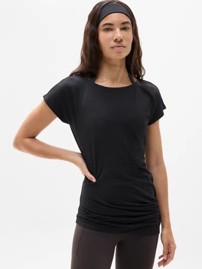 Athleta Dream Drape Asym Tee In Black