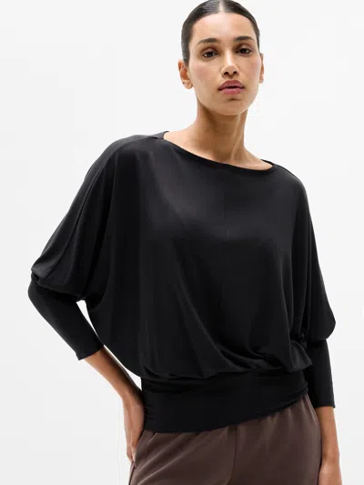 Athleta Dream Drape Long Sleeve Top In Black
